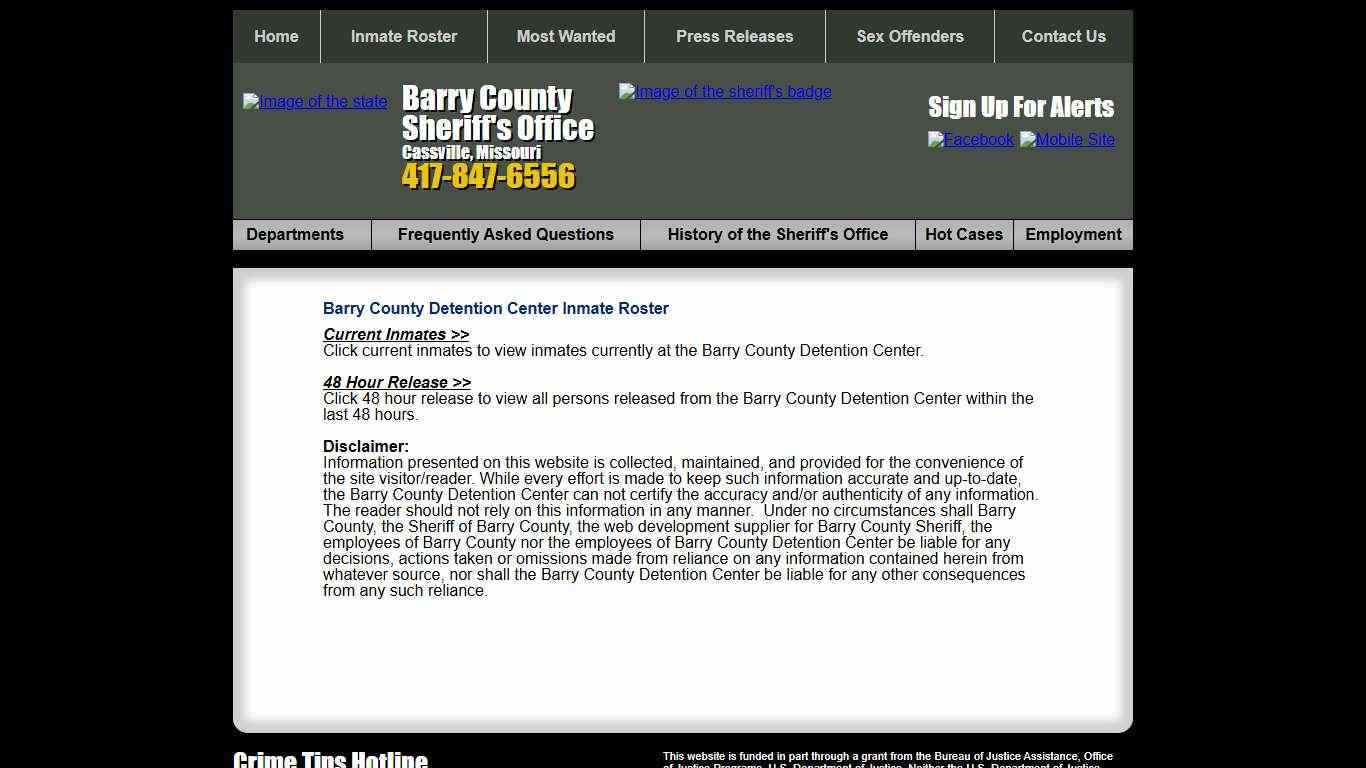 Roster Choose - Barry County Sheriff MO